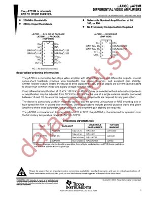 UA733CDRE4 datasheet  